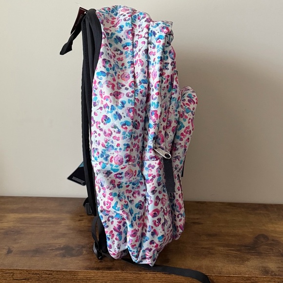 Jansport Big Student Back Pack Pastel Leopard Print Book Bag NWT - Picture 6 of 11
